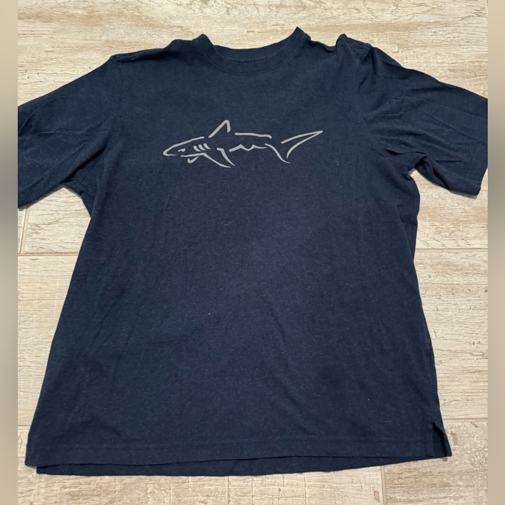 Navy Blue Greg Norman Shark T-Shirt Size Medium